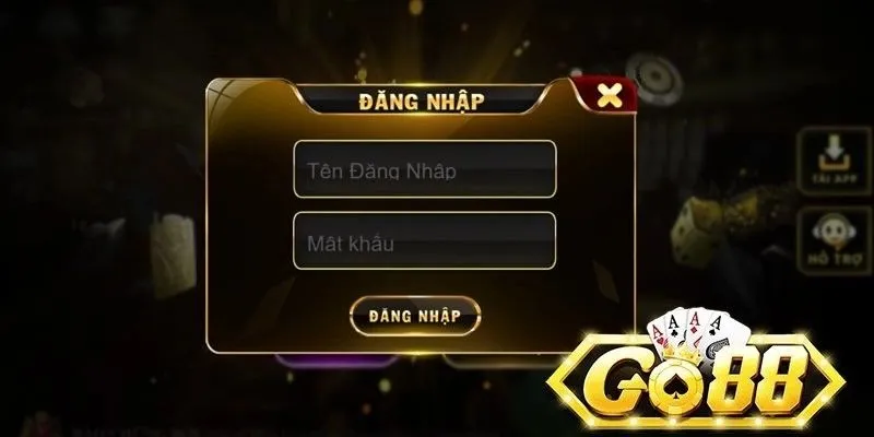 Biểu mẫu đăng nhập Go88 Online 